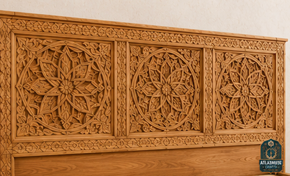 Carved Headboard Bed Frame
