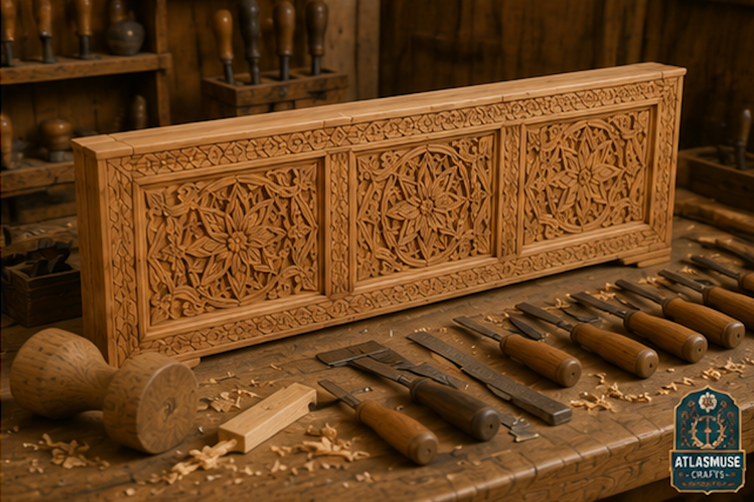 Carved Headboard Bed Frame