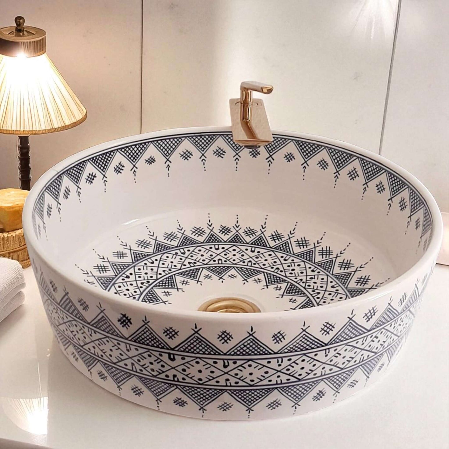 Artisan Pottery Bathroom Sink made from 12″ × 9″ × 6″