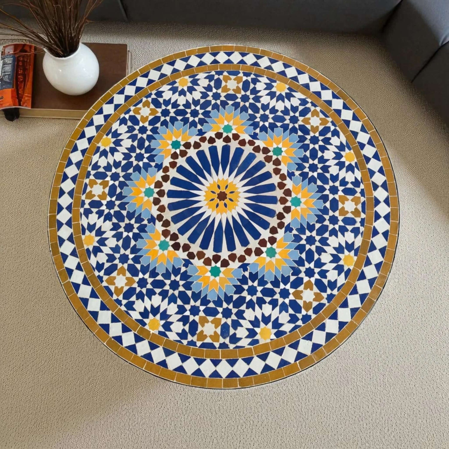 Mosaic Patio Table made from 20 cm / 8 inch