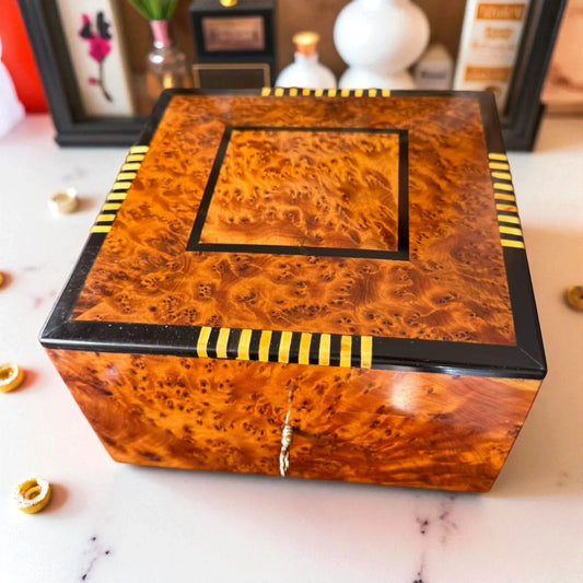 Jewelry Wooden Box Organizer – Handmade Moroccan by AtlasMuseCrafts