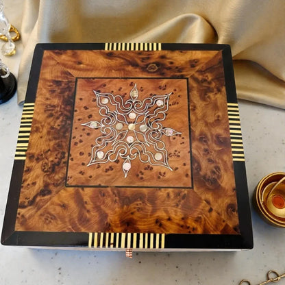 Handcrafted Moroccan Thuya Wood Box made from