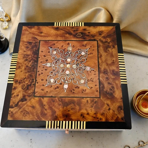 Handcrafted Moroccan Thuya Wood Box made from