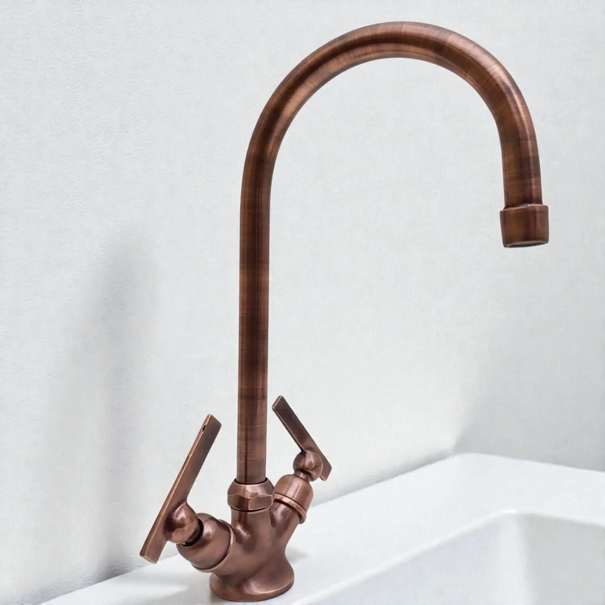 Copper Kitchen Faucet – Handmade Solid Copper Artisan Tap – additional view 1