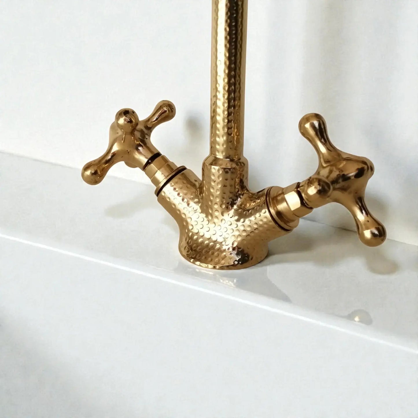 Handmade copper kitchen faucet