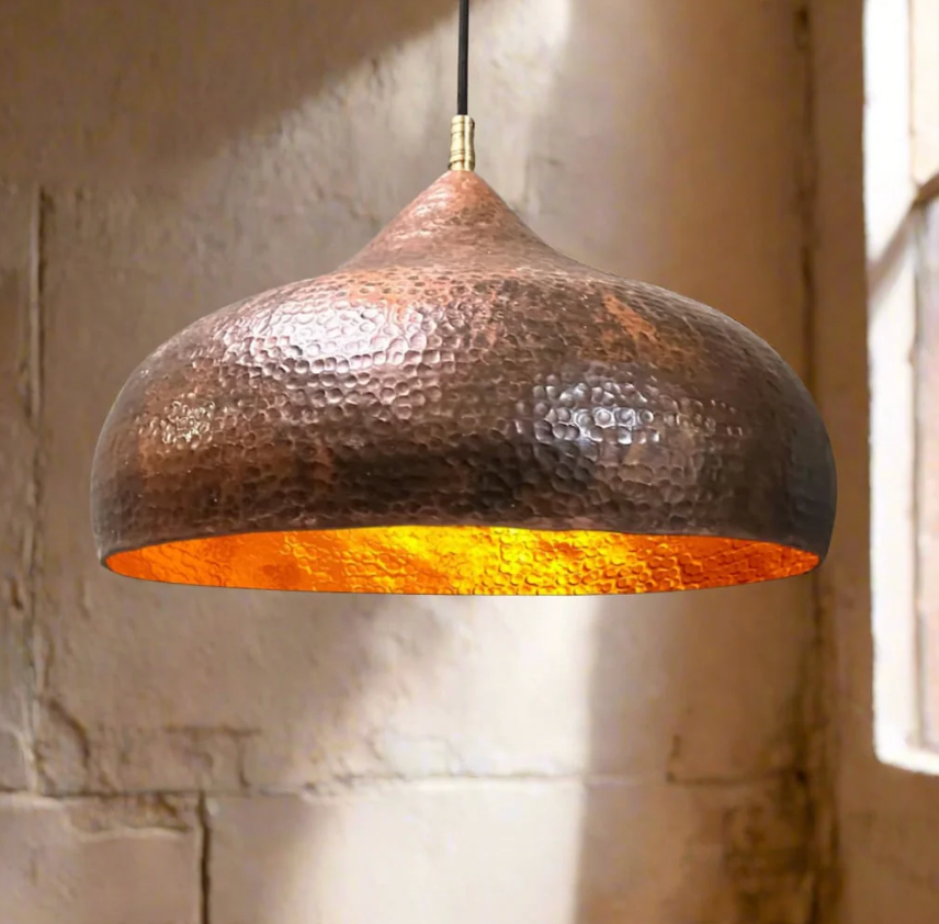 Copper Dome Pendant Light