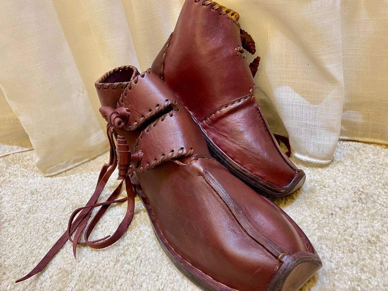 Medieval Viking Style, Genuine Leather Footwear - AtlasMuseCrafts