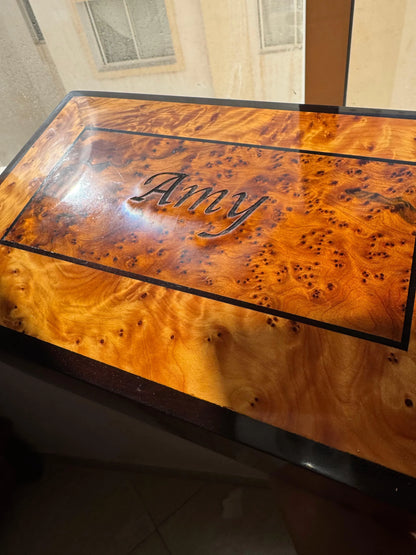 Personalized Engraving Wooden Box, Custom Logo, Text & Image - AtlasMuseCrafts