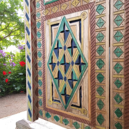 Vintage Door Antique Door Decor Multicolor Custom Size - AtlasMuseCrafts