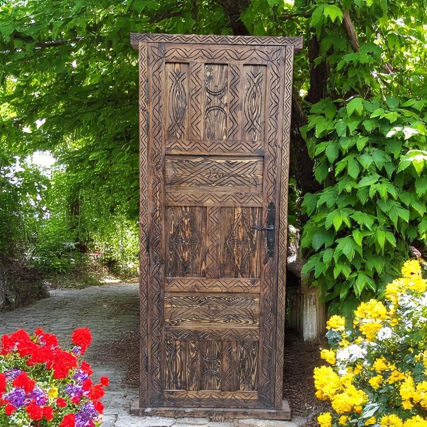 Moroccan Door Vintage Door Antique Door Decor - AtlasMuseCrafts
