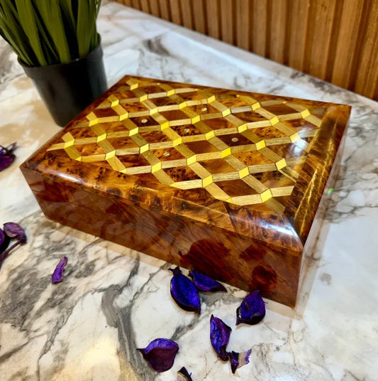 Wooden Box Organizer Wedding gift idea - AtlasMuseCrafts