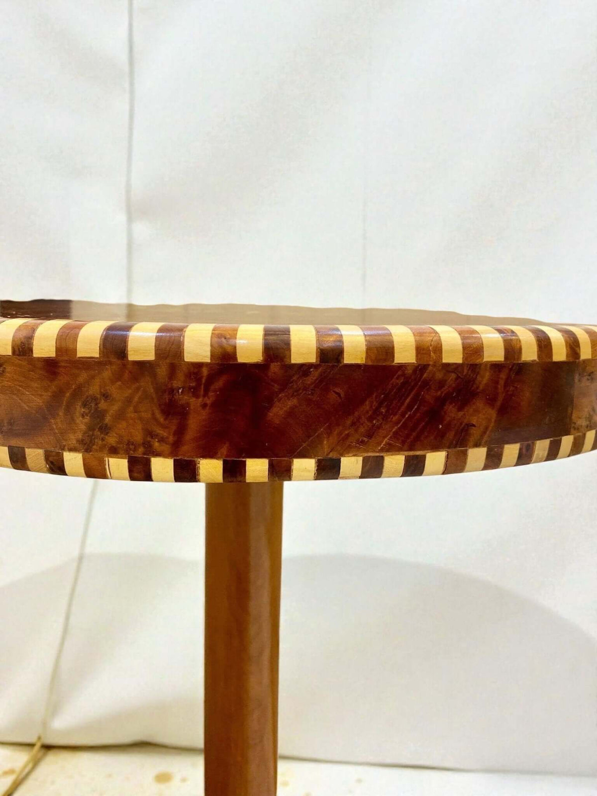 Mosaic coffee table with Moroccan Thuya wood inlay