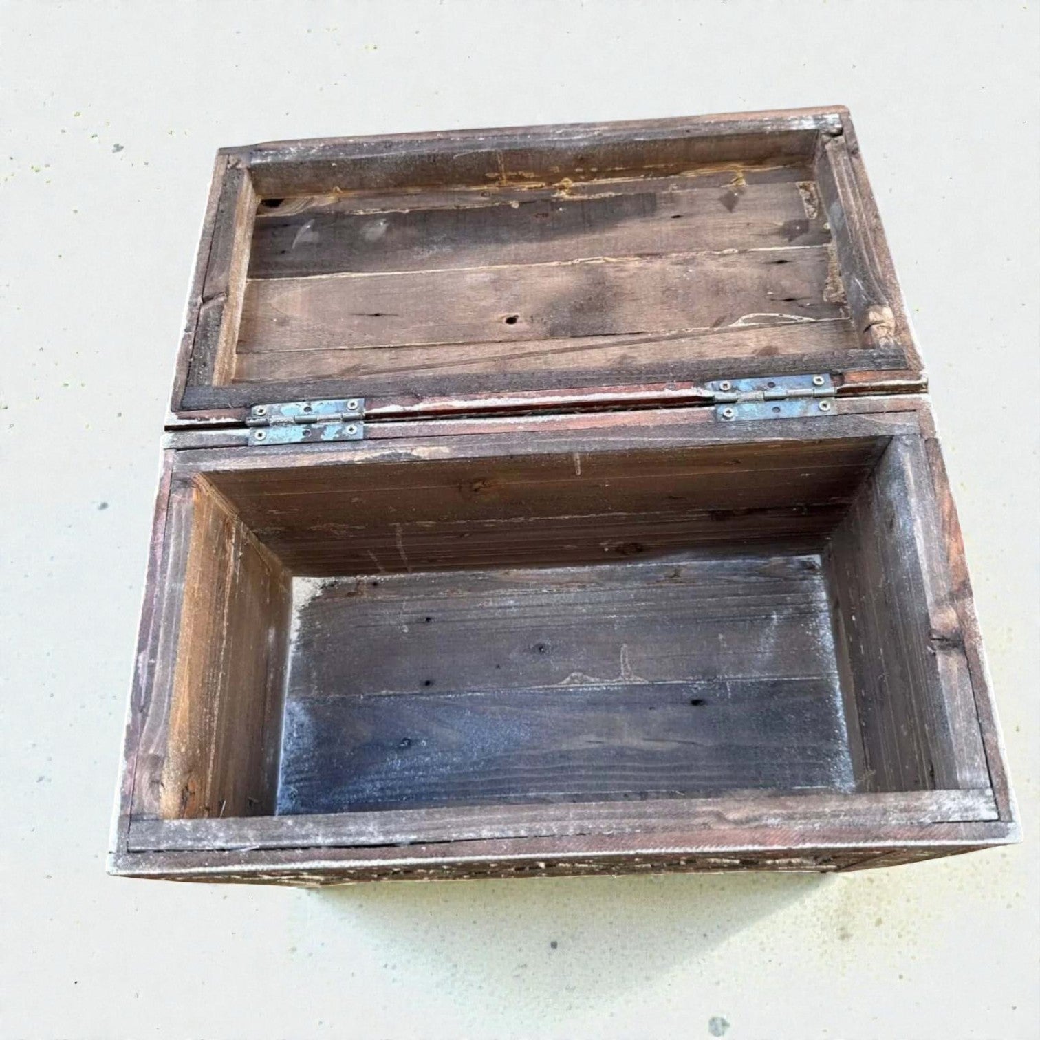 AtlasMuseCrafts rustic wooden storage cabinet with hinged lid, handcrafted with Berber patterns, ideal for boho interiors.