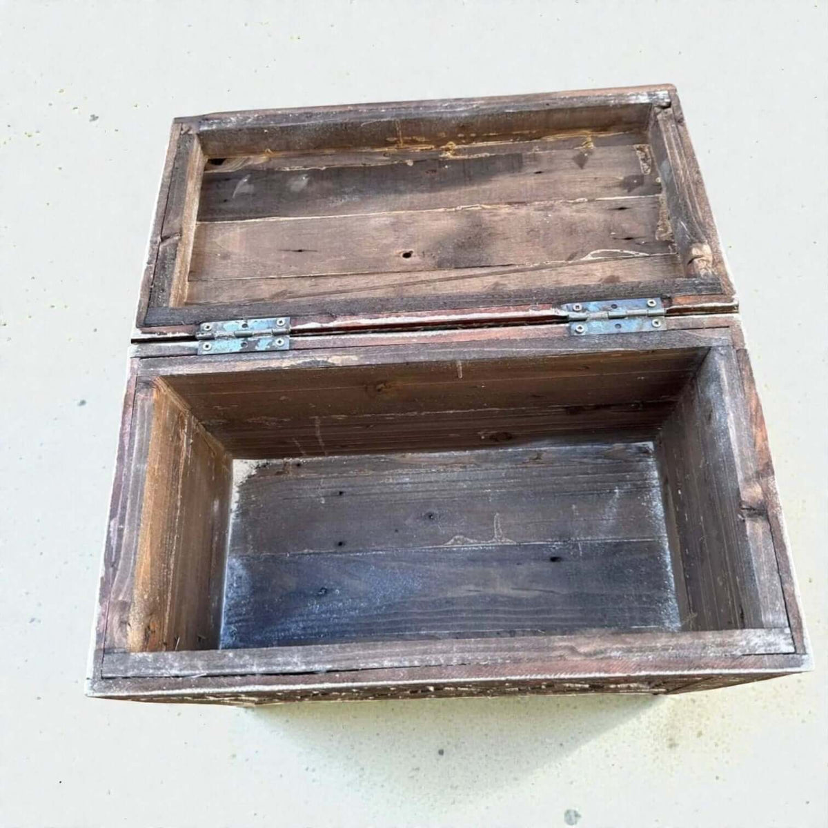 AtlasMuseCrafts rustic wooden storage cabinet with hinged lid, handcrafted with Berber patterns, ideal for boho interiors.
