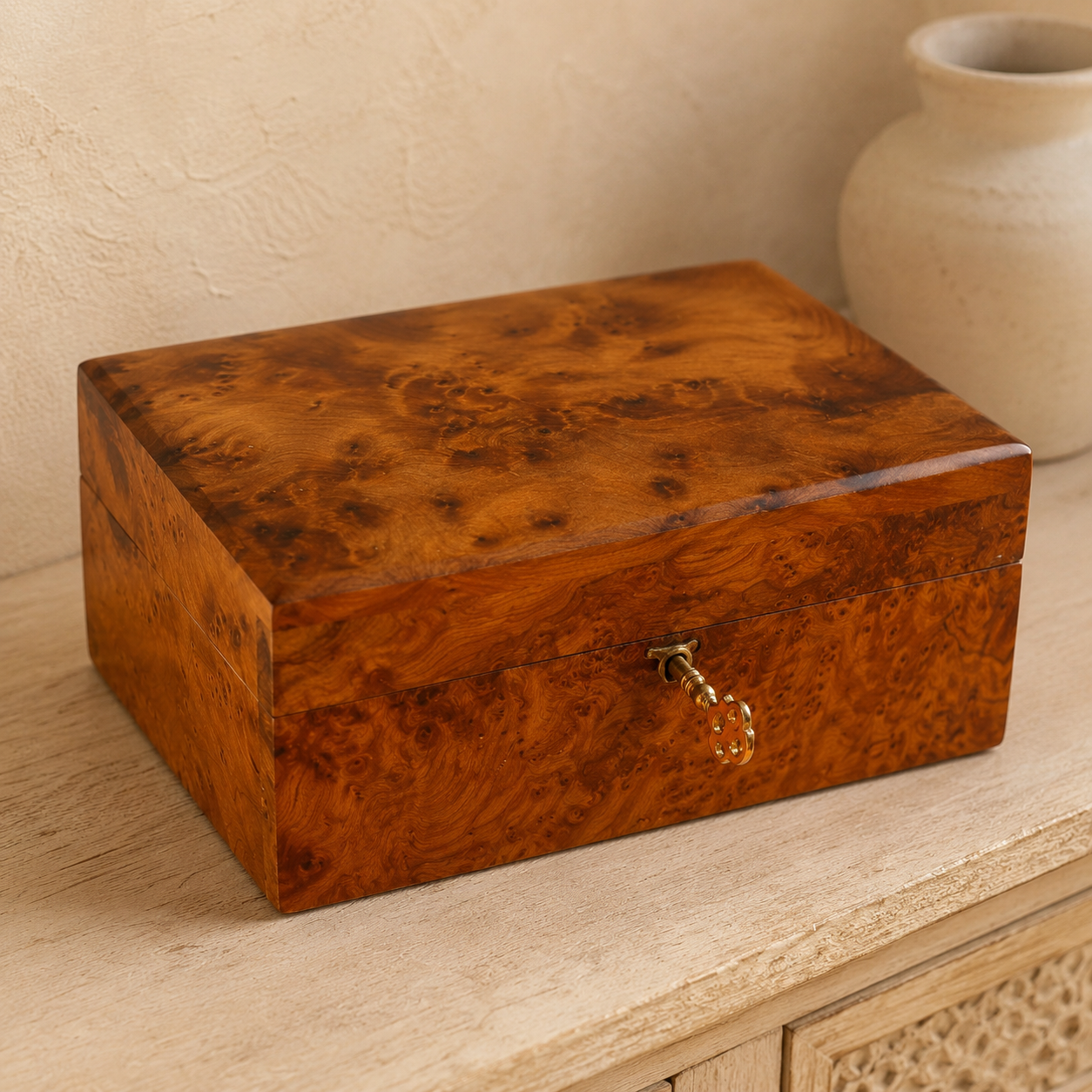 Handmade Moroccan Lockable Keepsake Box
