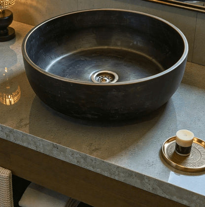 dark patina copper sink