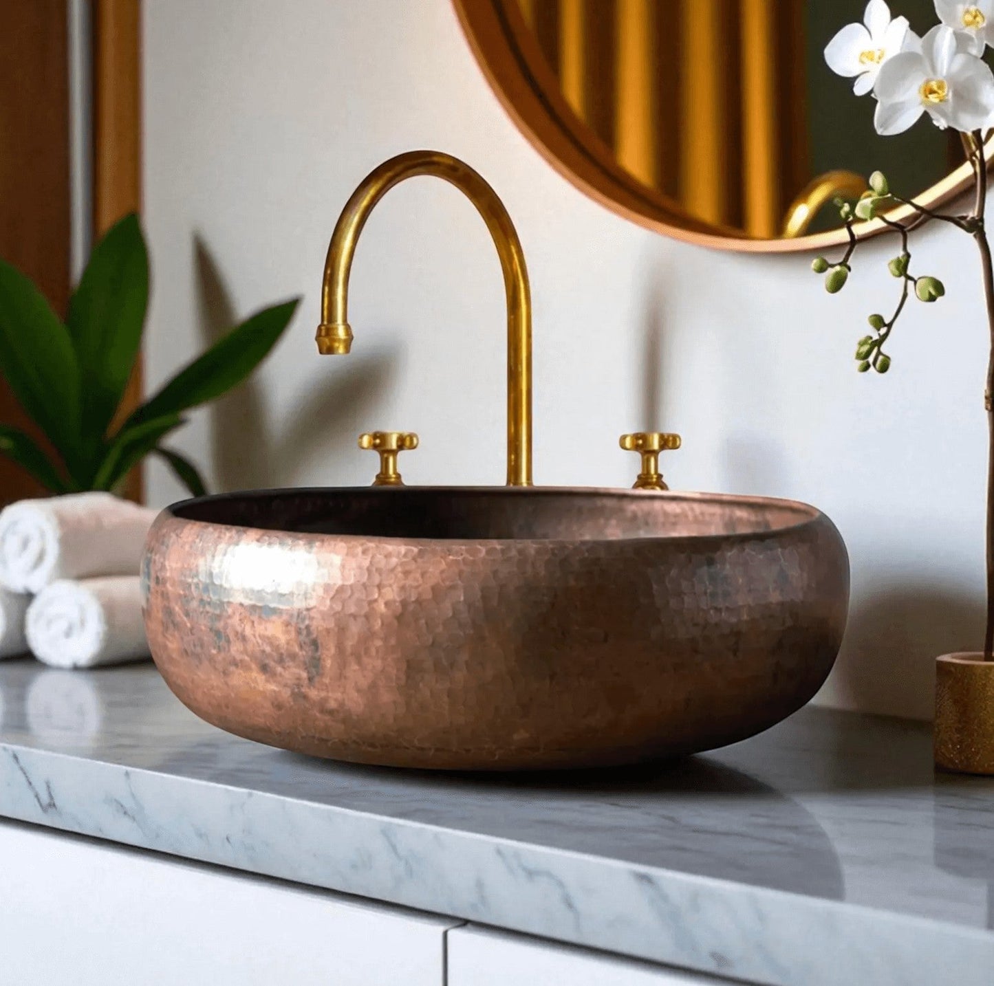 Oxidized Copper Sink | Luxury Bathroom Basin