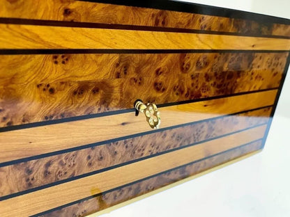 Handmade large wooden jewelry box for watches bracelets and keepsakes