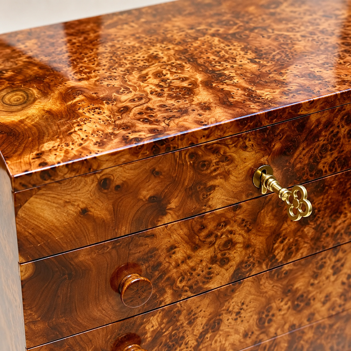 Luxury Thuya Burl Wood Jewelry Box & Watch Box with Drawers – additional view 5