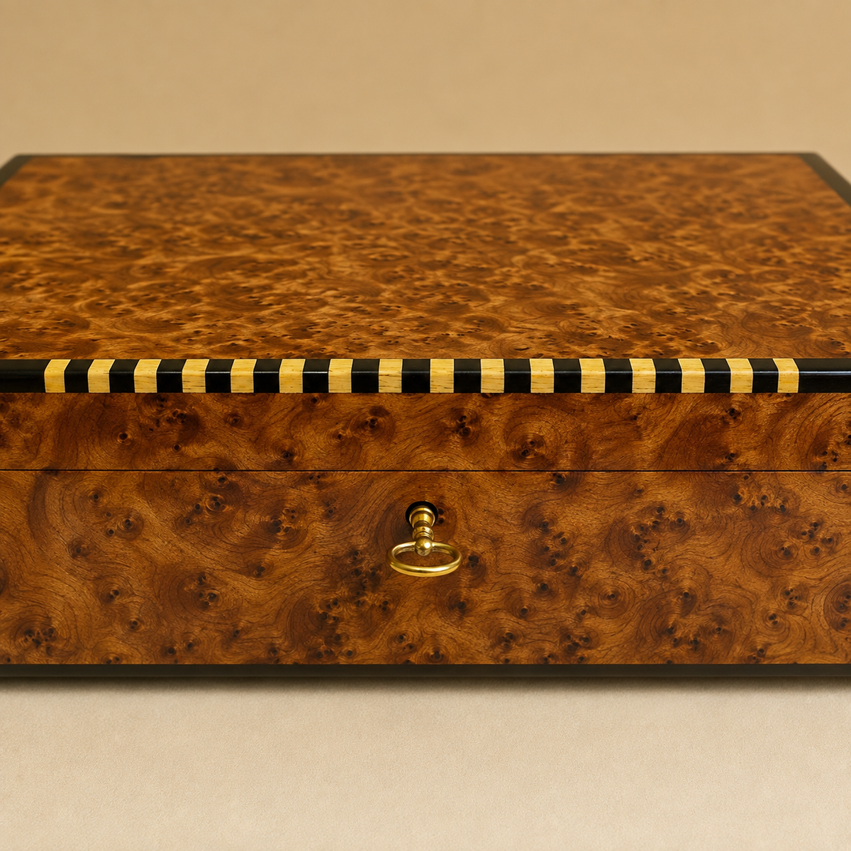 Thuya Jewelry Box Lockable Organizer – Handmade Moroccan Storage Box – additional view 4
