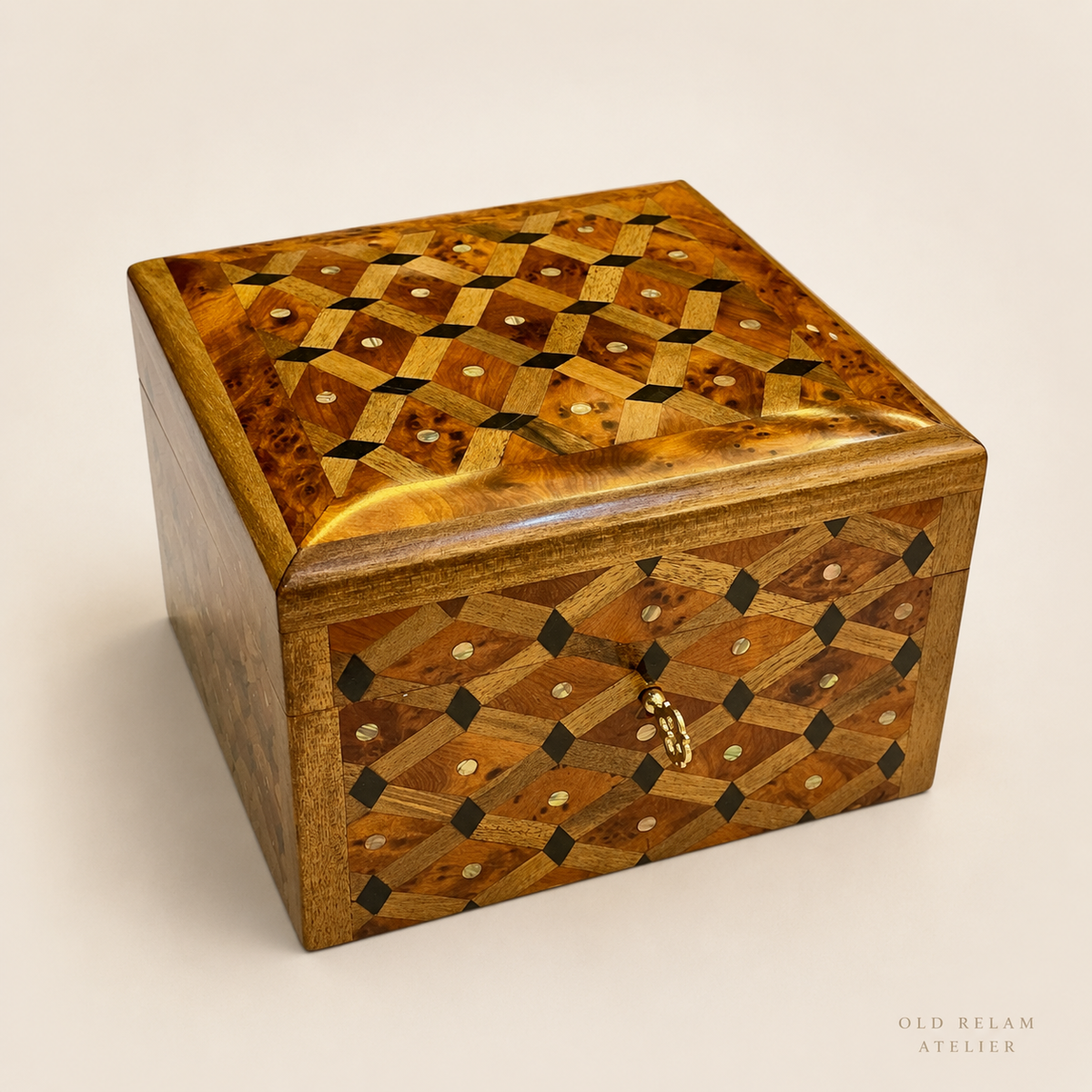 Luxury Wooden Box – Handmade Moroccan Thuya Burl Keepsake Box