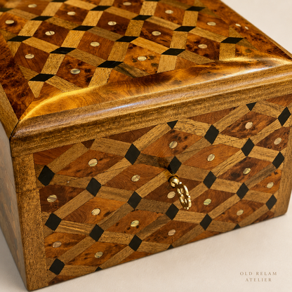 Luxury Wooden Box – Handmade Moroccan Thuya Burl Keepsake Box – additional view 5