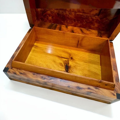 Handmade Moroccan wooden storage box for jewelry letters and keepsakes