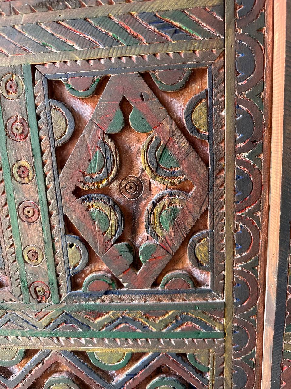 Antique Moroccan Handmade Door with Knobs - AtlasMuse