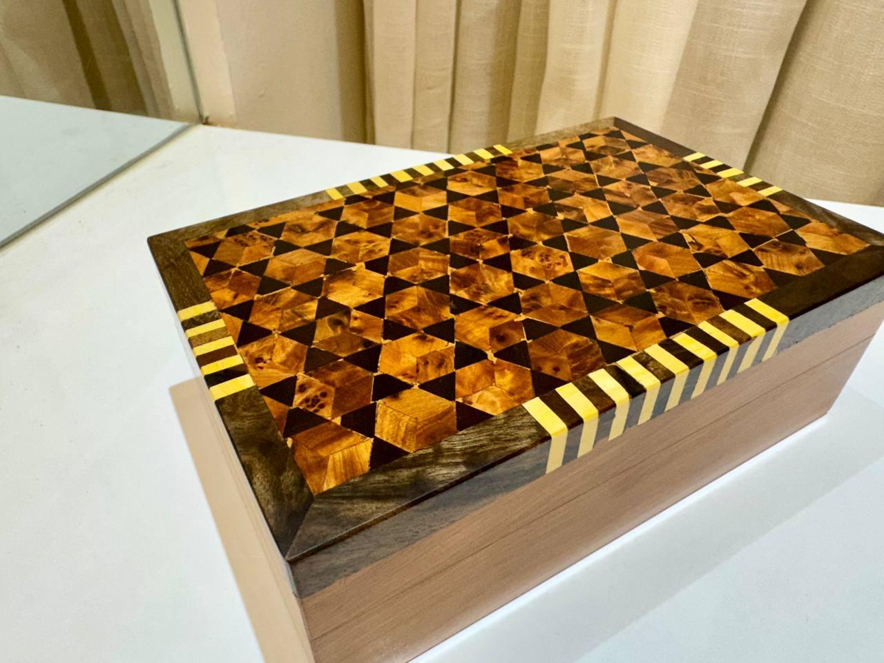 Jewellery Burl Wooden Box Organizer - AtlasMuseCrafts