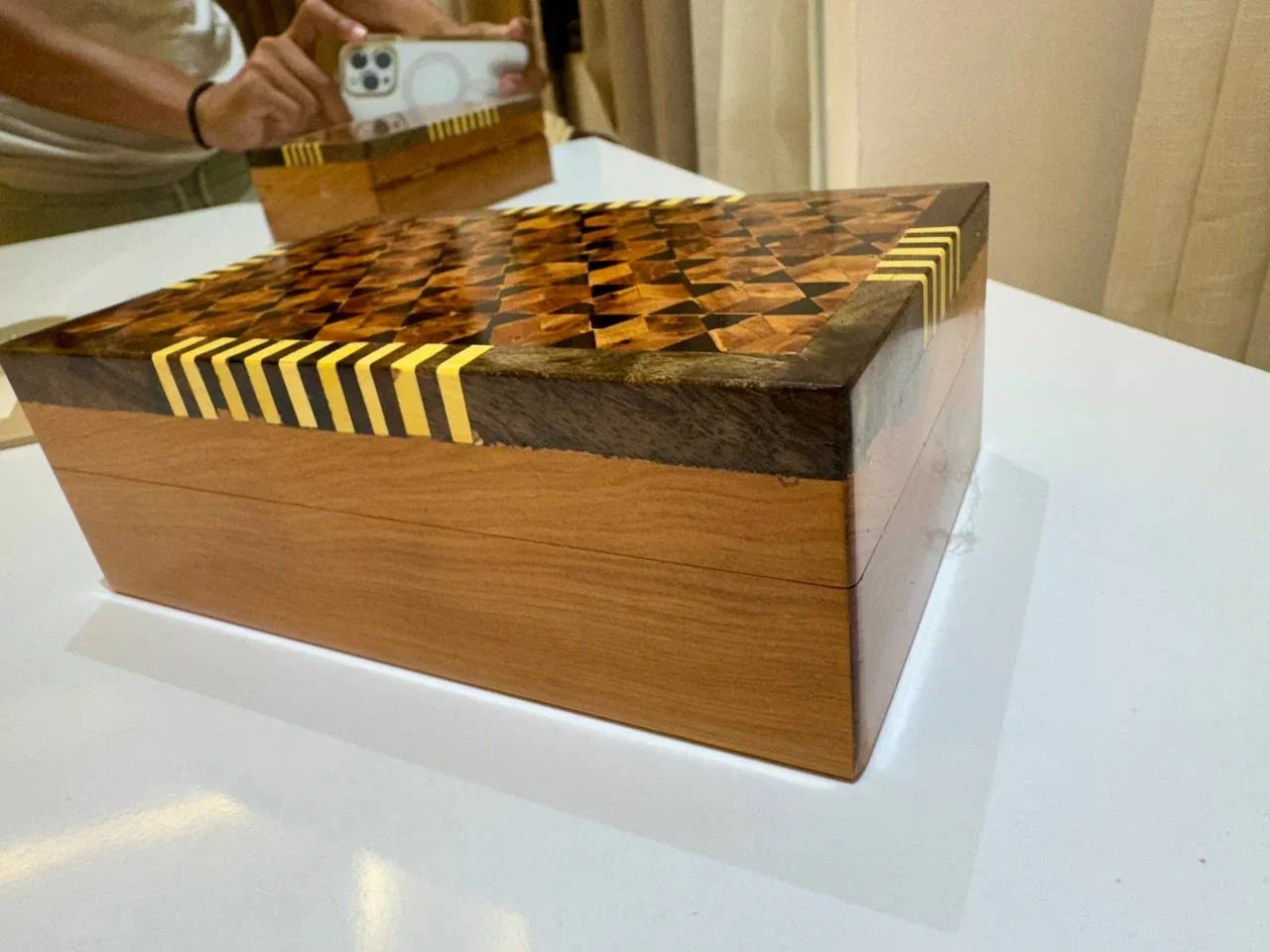 Jewellery Burl Wooden Box Organizer - AtlasMuseCrafts