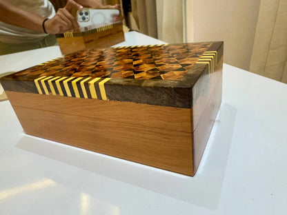 Jewellery Burl Wooden Box Organizer - AtlasMuseCrafts