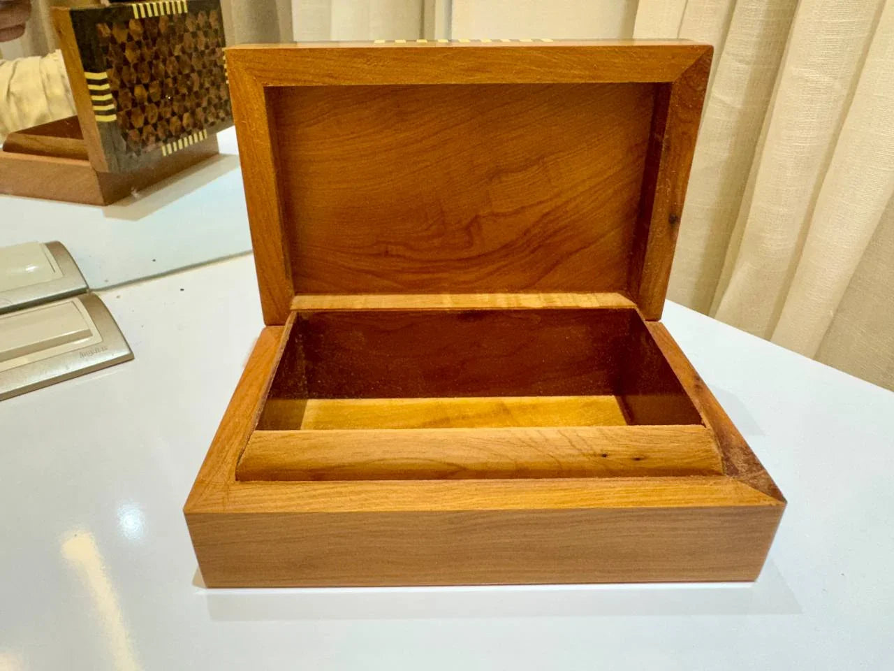 Jewellery Burl Wooden Box Organizer - AtlasMuseCrafts