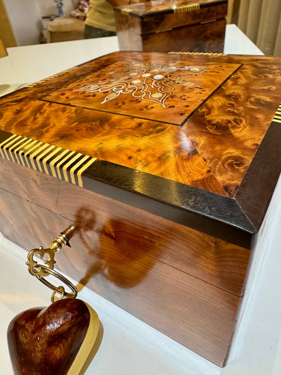 Handcrafted Moroccan Thuya Wood Box - AtlasMuse