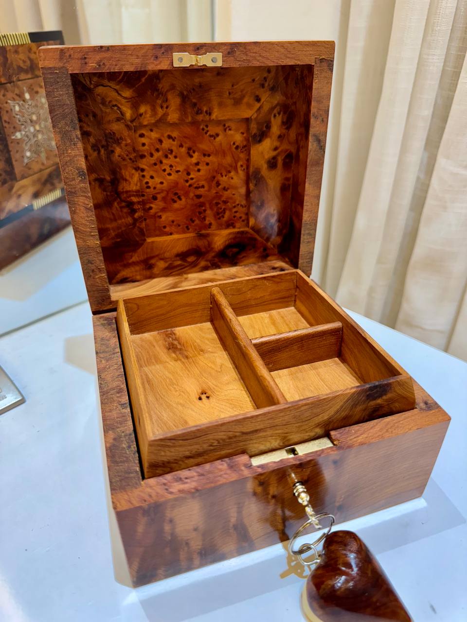 Handcrafted Moroccan Thuya Wood Box - AtlasMuse
