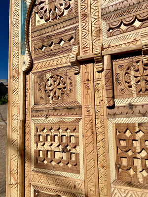 Custom Moroccan Wood Door - AtlasMuse