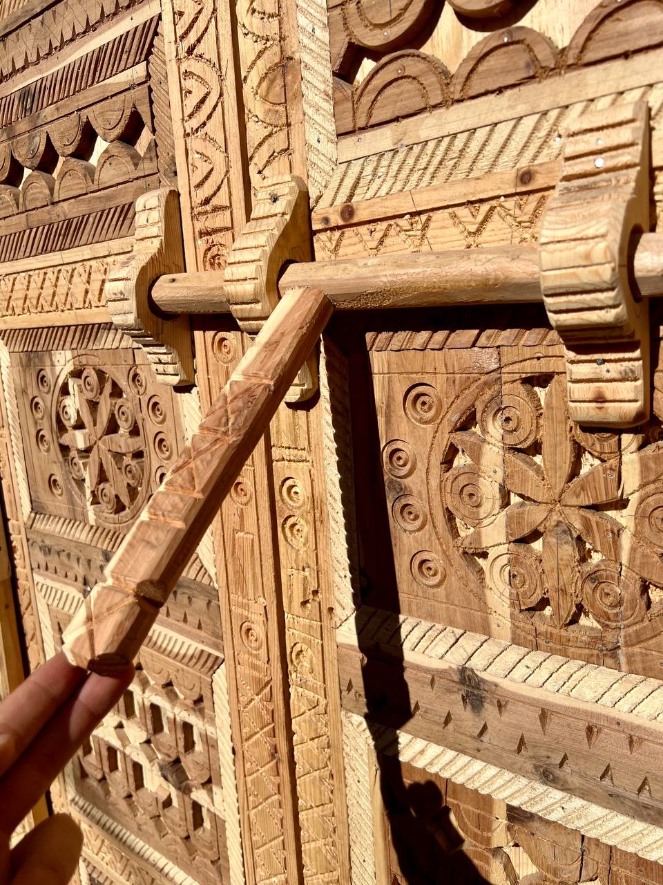 Custom Moroccan Wood Door - AtlasMuse