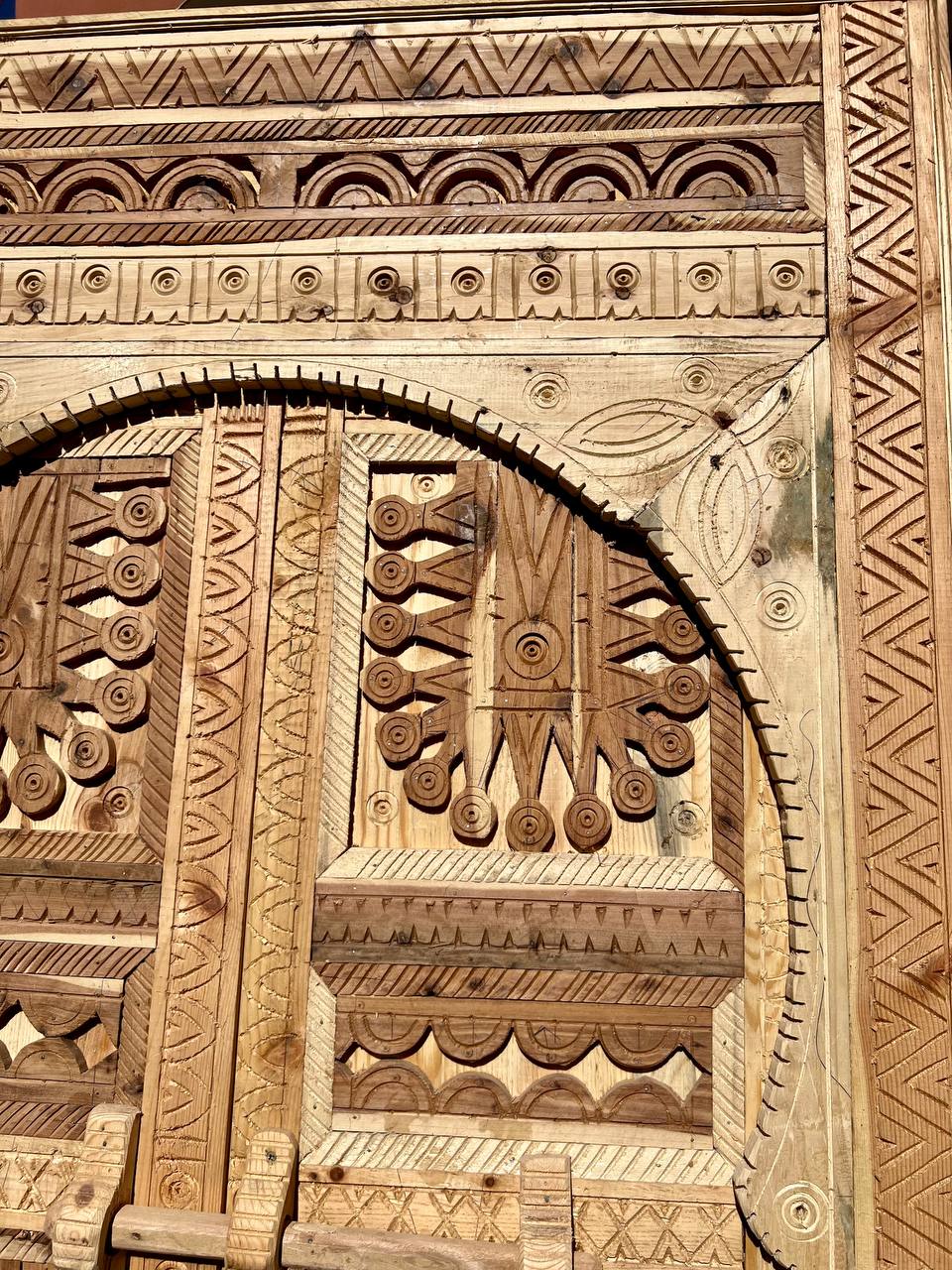 Custom Moroccan Wood Door - AtlasMuse