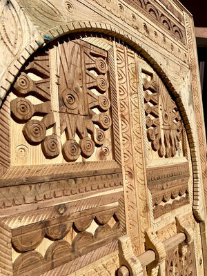 Custom Moroccan Wood Door - AtlasMuse