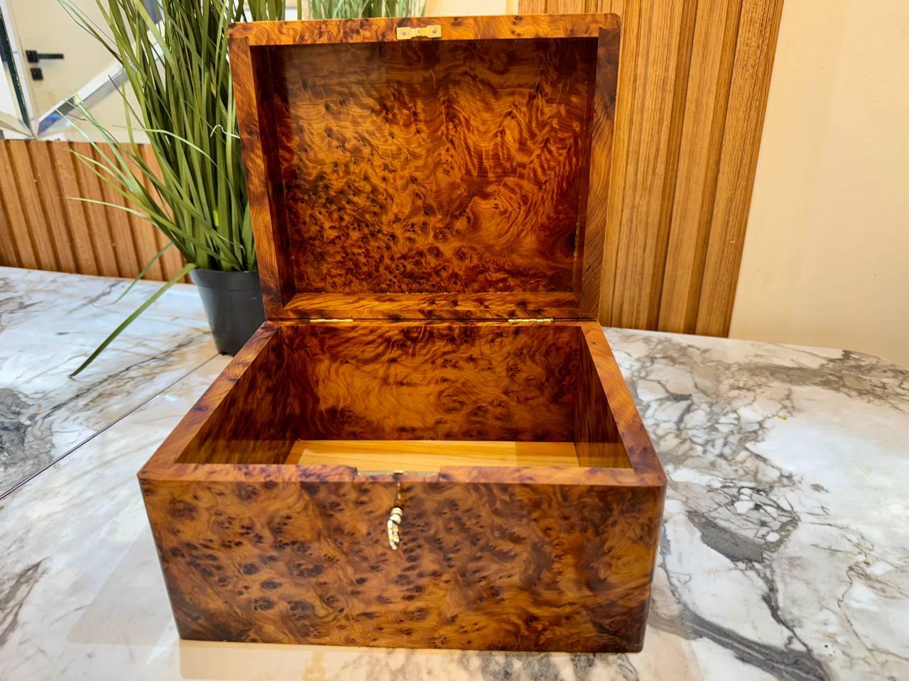 Lockable Wooden Box organizer With Key - AtlasMuseCrafts
