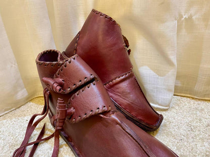 Medieval Viking Style, Genuine Leather Footwear - AtlasMuseCrafts