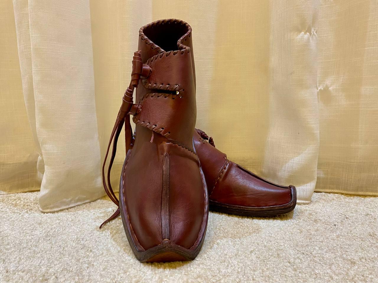 Medieval Viking Style, Genuine Leather Footwear - AtlasMuseCrafts