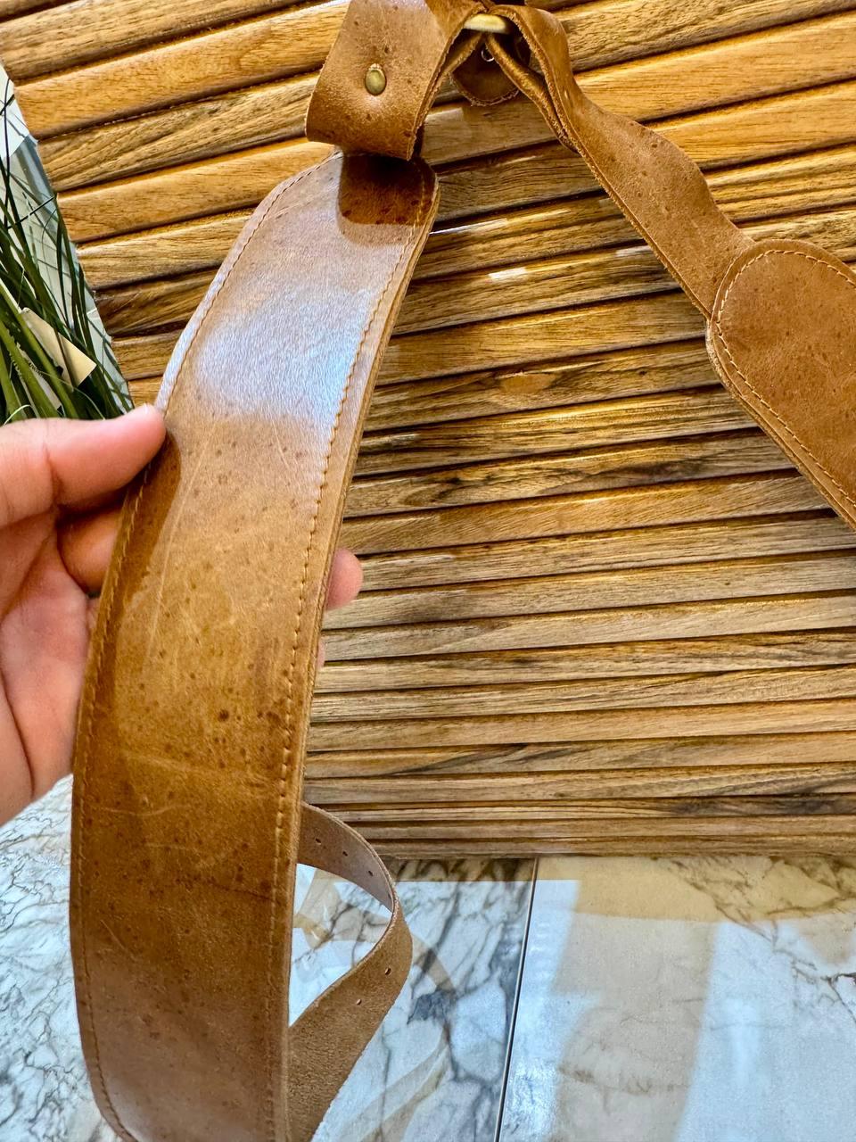Handcrafted Wooden Backpack Decorative Sustainable Walnut Wood Bag - AtlasMuseCrafts