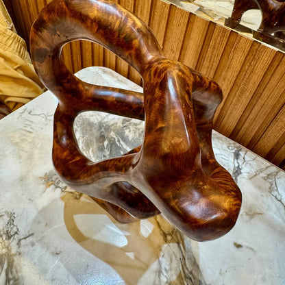 Abstract Wooden Sculpture Decor