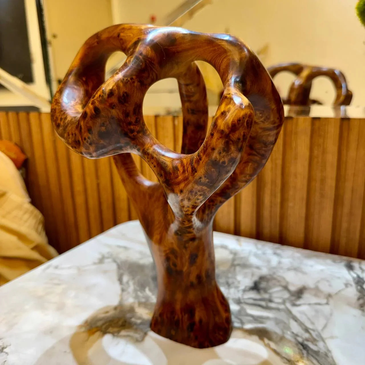 Handcrafted Curved Wood Abstract