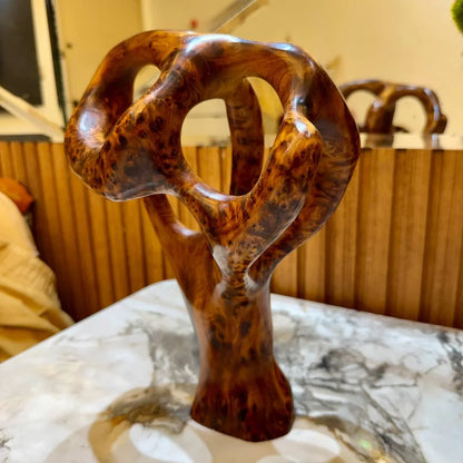 Handcrafted Curved Wood Abstract