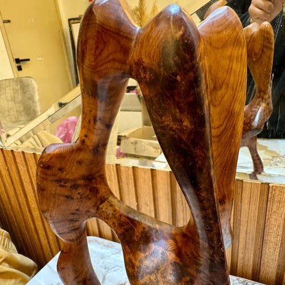 Curved Wood Sculpture for Home Decor