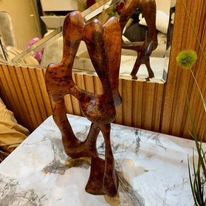 Curved Wood Sculpture for Home Decor