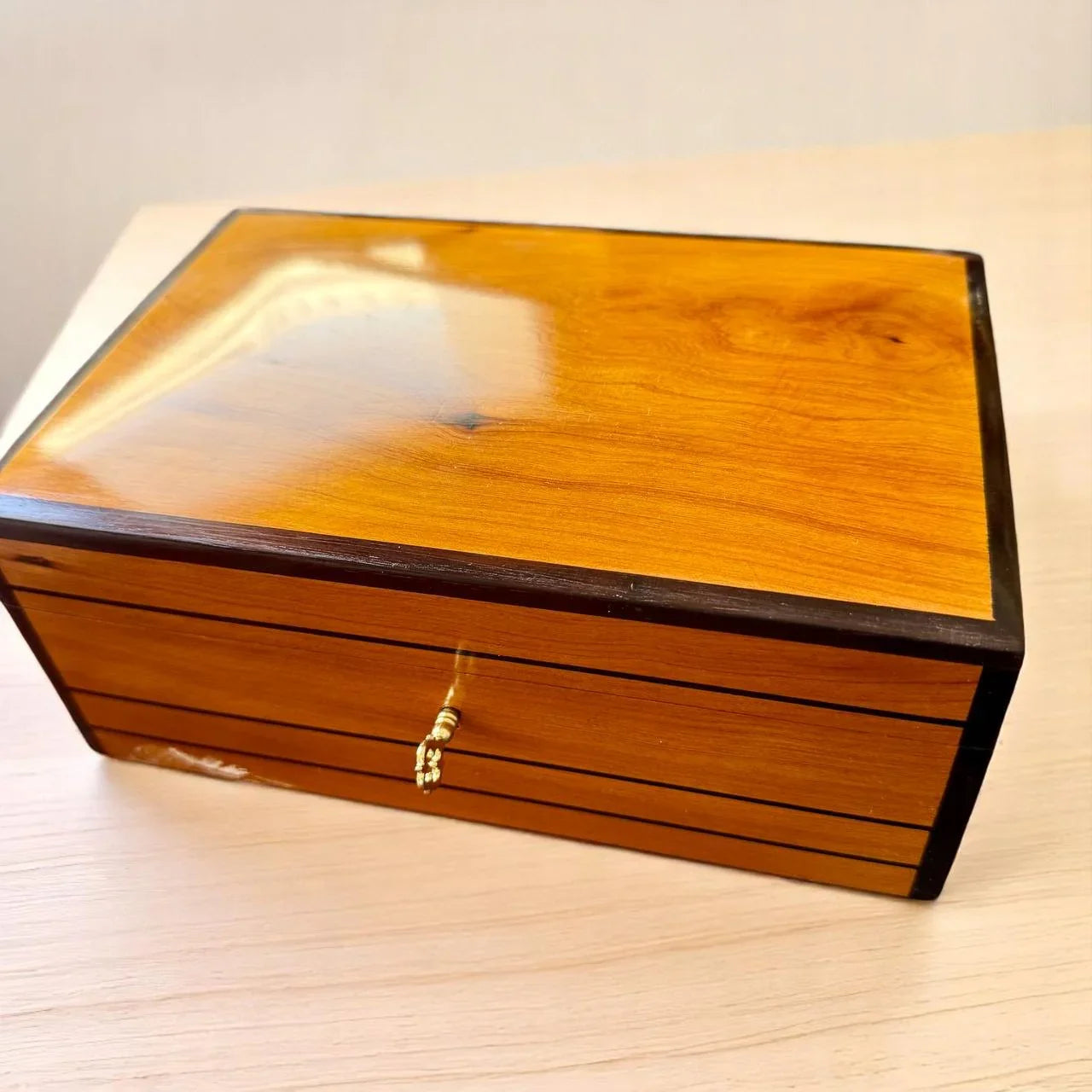 Jewelry Box – Luxury Lockable Wooden Organizer with Key & Keepsake Storage - AtlasMuseCrafts