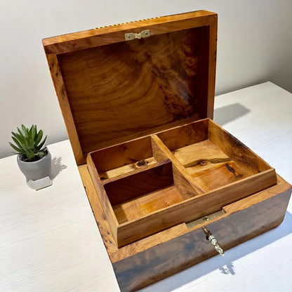Luxury Handcrafted Wooden Jewelry Box Organizer - AtlasMuseCrafts