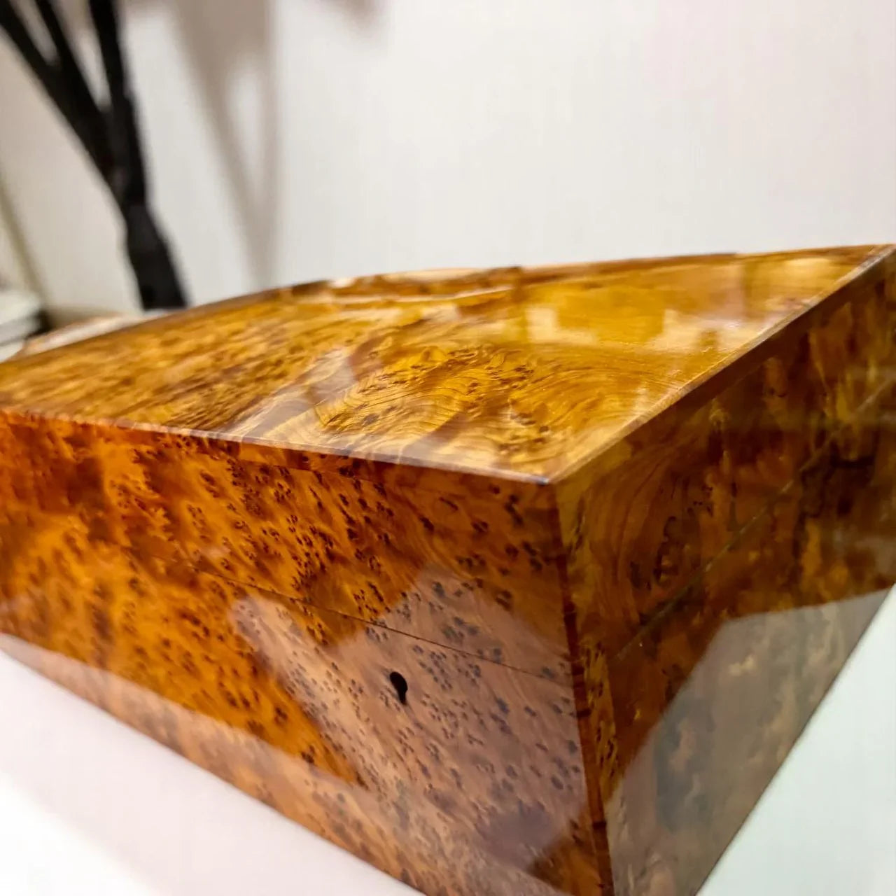 Handcrafted Wooden Jewelry Box Organizer With Key - AtlasMuseCrafts